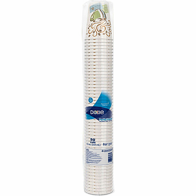 Dixie PerfecTouch 12 oz Insulated Paper Hot Coffee Cups by GP Pro (DXE5342CD)