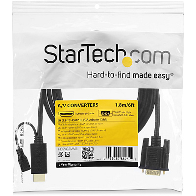 StarTech 3ft Hdmi To Vga Active Converter Cable (HD2VGAMM3)