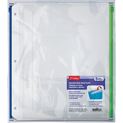 Cardinal Zipper Binder Pockets (CRD14650)