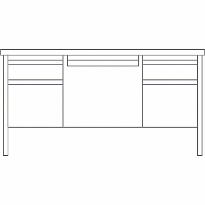 Lorell Fortress Series Double-Pedestal Desk (LLR60935)