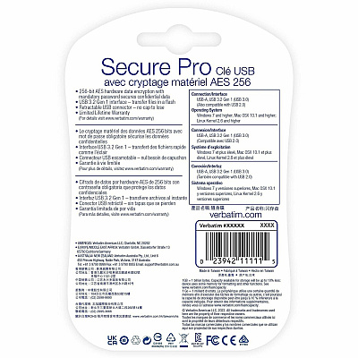 Verbatim Store 'n' Go Secure Pro USB 3.0 Drive (98665)