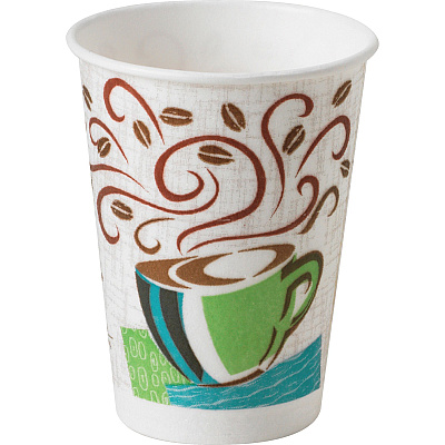 Dixie PerfecTouch 8 oz Insulated Paper Hot Coffee Cups by GP Pro (DXE5338CD)