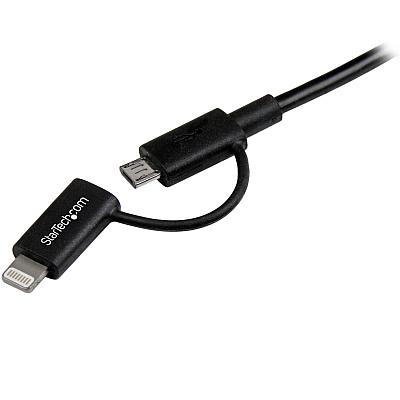 StarTech 1m Ligthning Or Micro Usb To Usb Cable (LTUB1MBK)