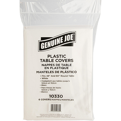Genuine Joe Plastic Round Tablecovers (GJO10330CT)