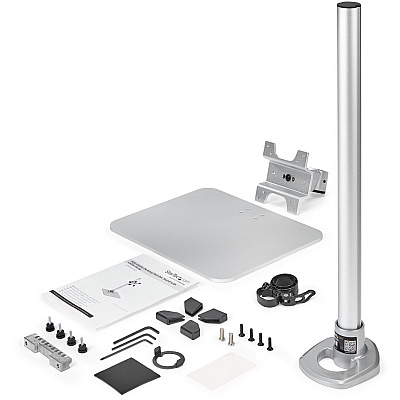 StarTech Monitor Stand - Single - Desktop, Silver (ARMPIVSTND)