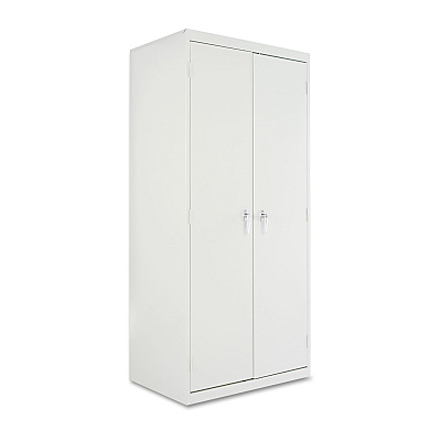 Alera Assembled 78" High Heavy-Duty Welded Storage Cabinet, Four Adjustable Shelves, 36w x 24d, Light Gray (ALECM7824LG)
