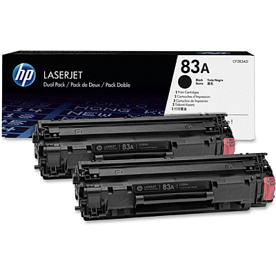 HP 83A (HEWCF283AD) Original Laser Toner Cartridge - Dual Pack - Black - 2 / Carton