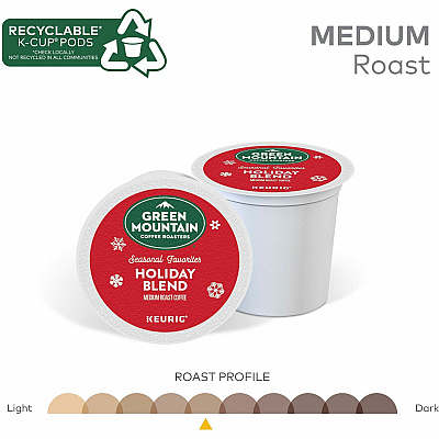 Green Mountain Coffee Roasters K-Cup Holiday Blend Coffee (GMT6204)