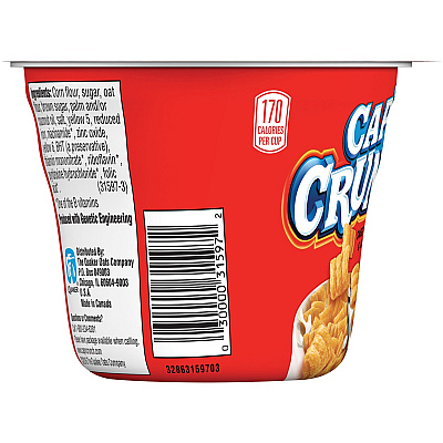 Quaker Cap'N Crunch Corn/Oat Cereal Bowl (QKR31597)