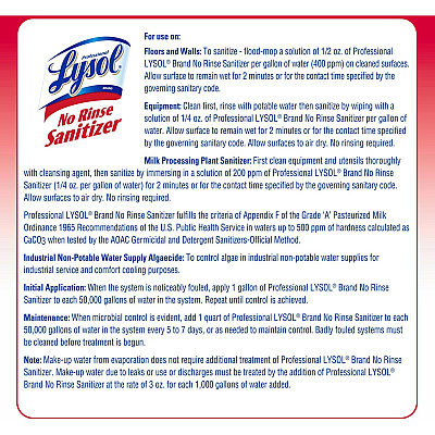 Professional LYSOL No Rinse Sanitizer (RAC74389)