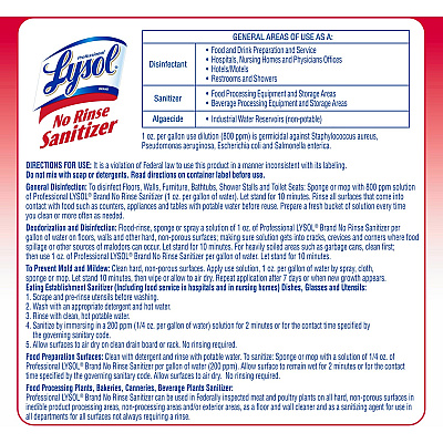Professional LYSOL No Rinse Sanitizer (RAC74389)
