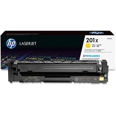 HP 201X (HEWCF402X) Original High Yield Laser Toner Cartridge - Single Pack - Yellow - 1 Each