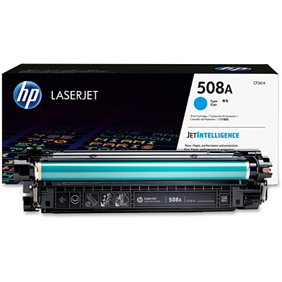 HP 508A (HEWCF361A) Original Laser Toner Cartridge - Single Pack - Cyan - 1 Each