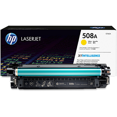 HP 508A (HEWCF362A) Original Laser Toner Cartridge - Single Pack - Yellow - 1 Each