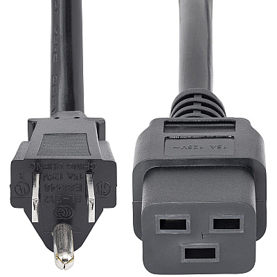 StarTech 10ft Heavy Duty Power Cord, 5-15p To C19 (PXT515191410)