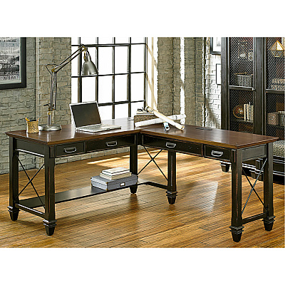 Martin Hartford Right Hand Facing Open L-Shaped Desk - 4-Drawer (IMHF386RRR)