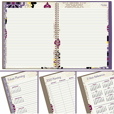 Cambridge Vienna Weekly/Monthly Appointment Book, Geometric Artwork, 11 x 8.5, Purple/Tan Cover, 12-Month (Jan to Dec): 2026 (122905)