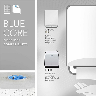 Scott Pro High-Capacity Hard Roll Towels with Elevated Design and Absorbency Pockets (KCC25702)