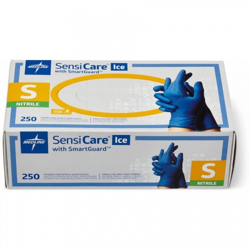 Medline SensiCare Ice Blue Nitrile Exam Gloves (MDS6801)