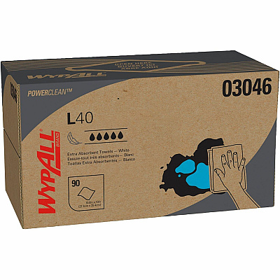Wypall Power Clean L40 Extra Absorbent Towels (KCC03046)