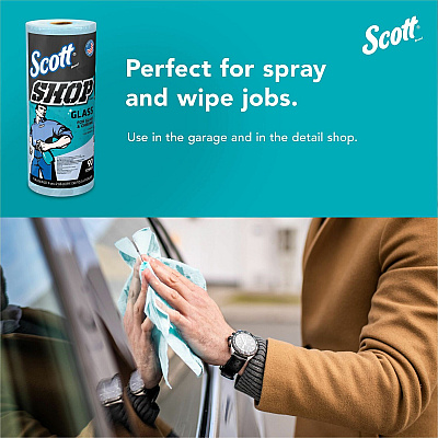 Scott Glass Cleaning Shop Towels (KCC32896)