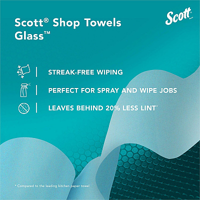 Scott Glass Cleaning Shop Towels (KCC32896)