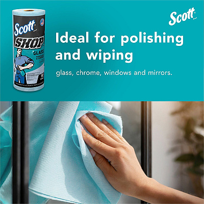 Scott Glass Cleaning Shop Towels (KCC32896)