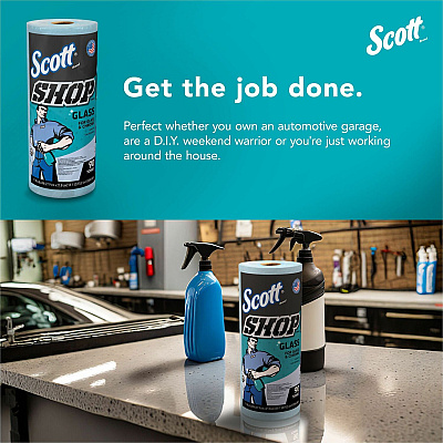 Scott Glass Cleaning Shop Towels (KCC32896)