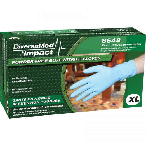 DiversaMed Disposable Nitrile Exam Gloves (8648XL)