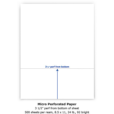 PrintWorks Professional Pre-Perforated Paper for Invoices, Statements, Gift Certificates & More (PRB04130)
