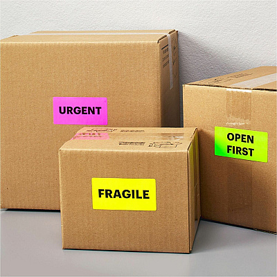 Avery 2"x 4" Neon Shipping Labels with Sure Feed, 1,000 Labels (AVE5964)
