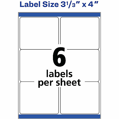 Avery Waterproof Labels, 2" x 4" , 500 Total (05523) (AVE95905)