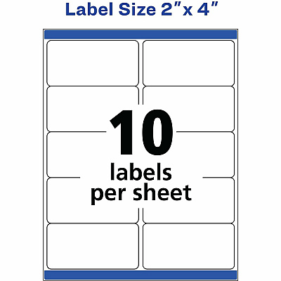 Avery Shipping Labels, Sure Feed, 2" x 4" , 5,000 Labels (AVE95910)
