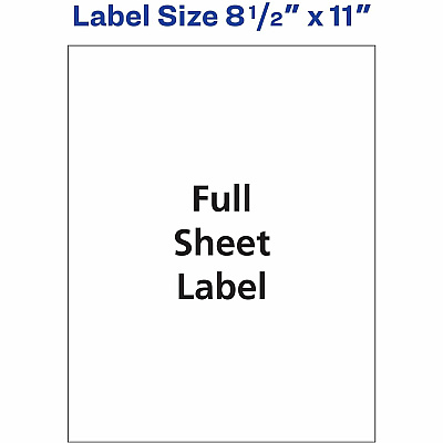 Avery Shipping Address Labels, 250 Labels, Full Sheet Labels, Permanent (AVE95920)