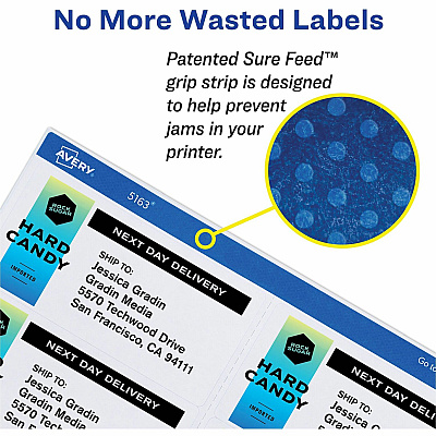Avery Shipping Labels, Sure Feed, 3-1/3" x 4" , 1,500 Labels (AVE95940)