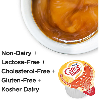Coffee-mate Coffee-mate Hazelnut Liquid Coffee Creamer Singles - Gluten-Free (NES35180CT)