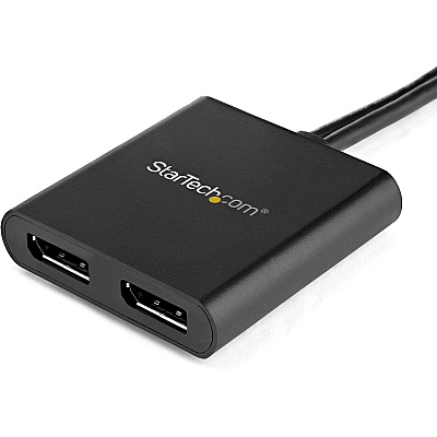StarTech Displayport To Displayport Multi Monitor Splitter - 2-port Mst Hub - Dp 1.2 To 2x Dp Mst Hub (MSTDP122DP)