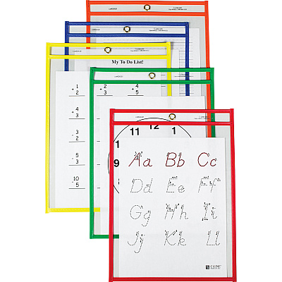 C-Line Reusable Dry Erase Pockets - Study Aid (CLI40620)