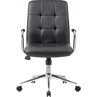 BOSS Modern Office Chair with Chrome Arms (B331BK)