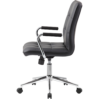 BOSS Modern Office Chair with Chrome Arms (B331BK)