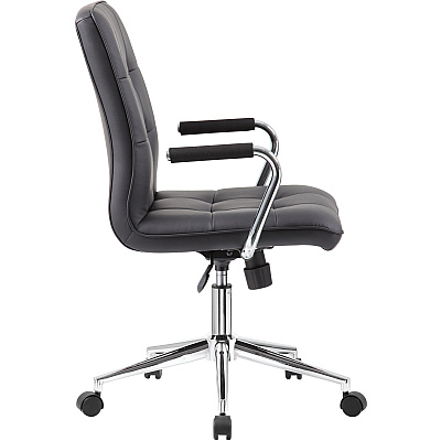 BOSS Modern Office Chair with Chrome Arms (B331BK)