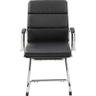 BOSS Contemporary Executive Guest Chair In Caressoft Plus (B9479BK)