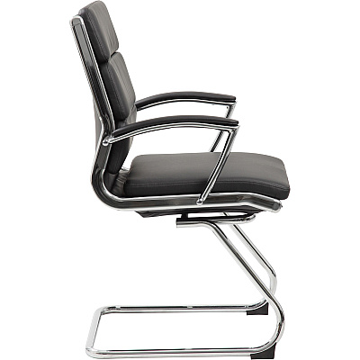 BOSS Contemporary Executive Guest Chair In Caressoft Plus (B9479BK)