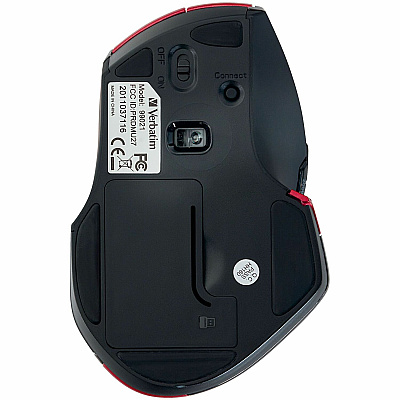 Verbatim Wireless Desktop 8-Button Deluxe Blue LED Mouse - Red (99021)