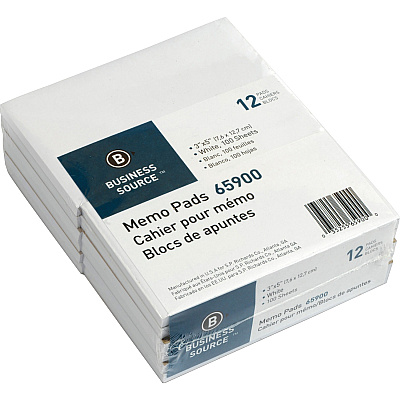 Business Source Plain Memo Pads (BSN65900CT)