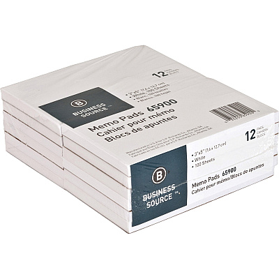 Business Source Plain Memo Pads (BSN65900CT)