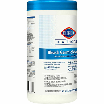 Clorox Healthcare Bleach Germicidal Wipes (CLO30577CT)