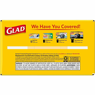 Glad ForceFlex Tall Kitchen Drawstring Trash Bags (CLO78526CT)