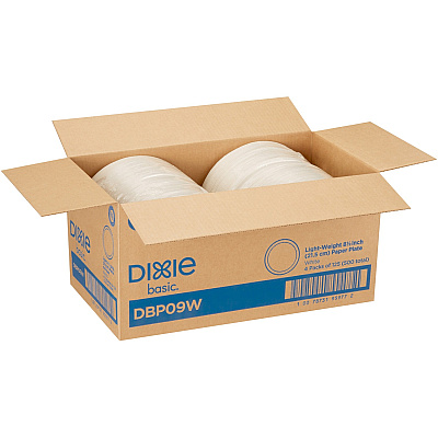 Dixie Basic 8-1/2" Lightweight Paper Plates by GP Pro (DXEDBP09WCT)