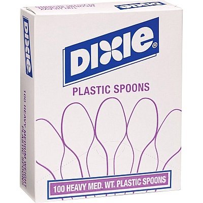 Dixie Heavy Medium-weight Disposable Soup Spoons Grab-N-Go by GP Pro (DXESM207CT)